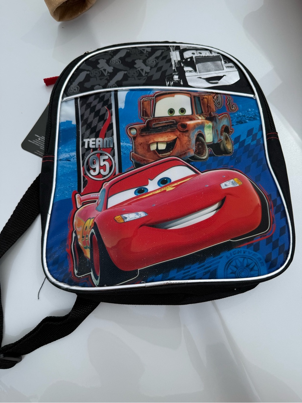 Disney Cars Lightning McQueen & Mater Kids School Backpack - Red, Blue, Black